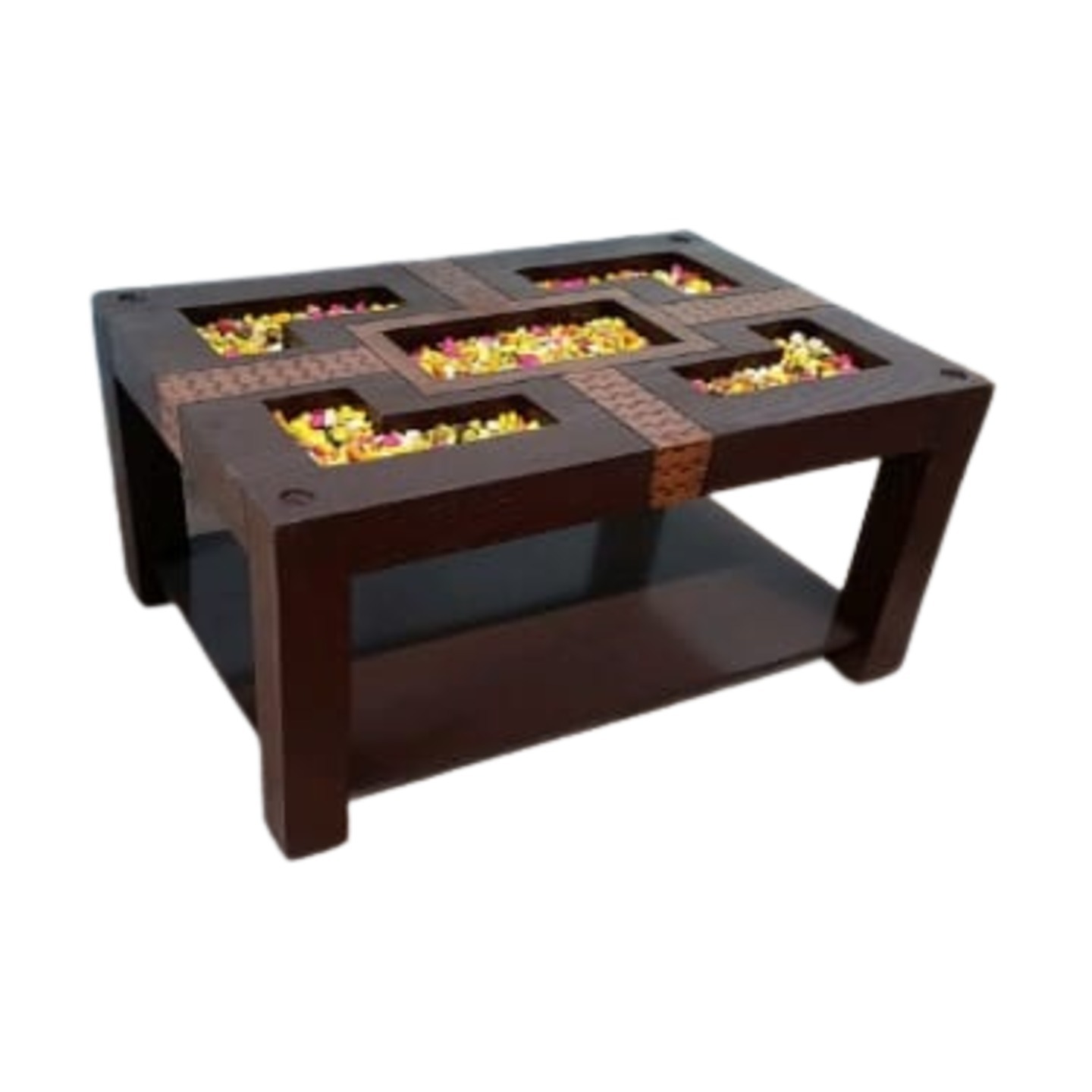 DW Center Table C-06 Chatai In Brown Colour