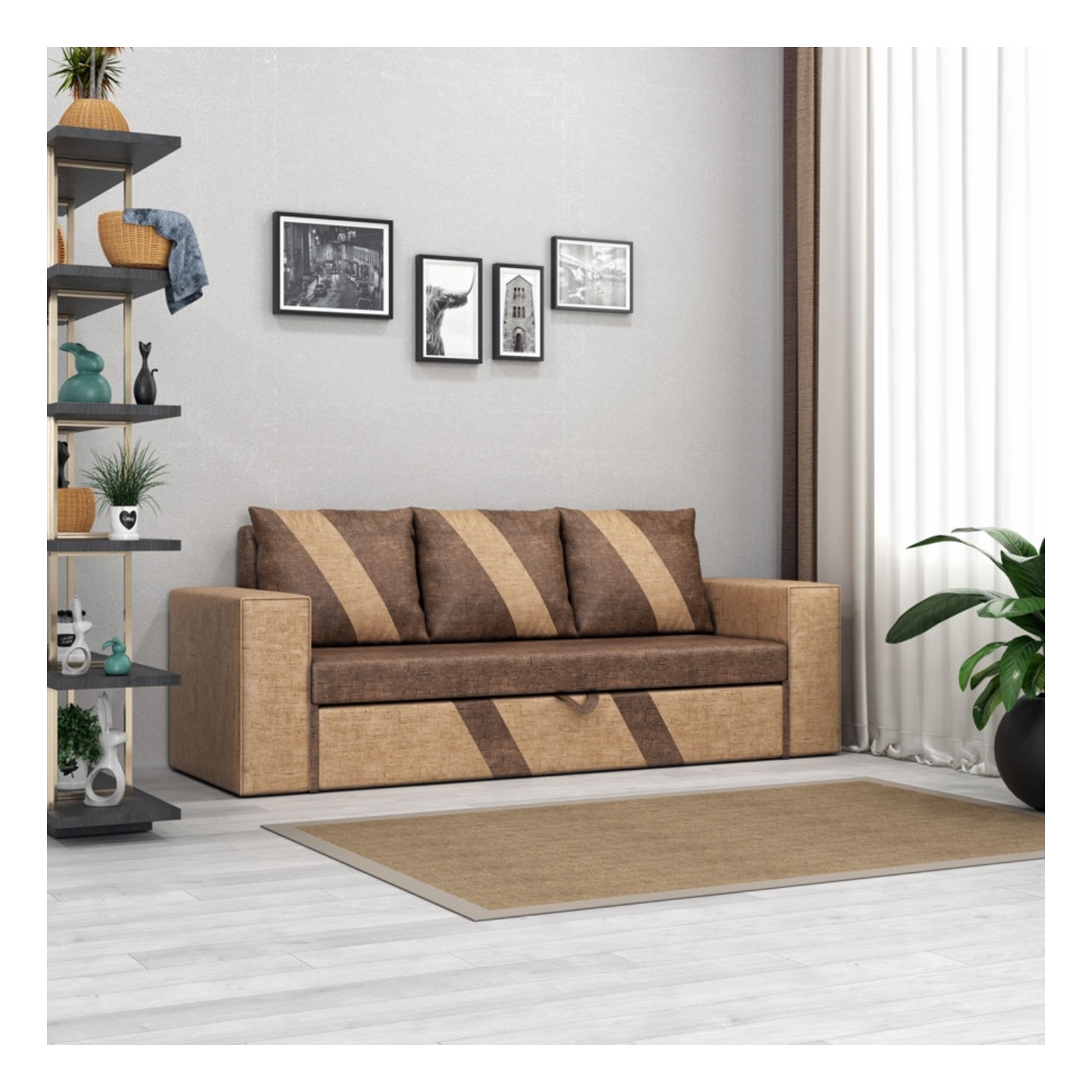RLF Sofa Cam Bed New Design In Brown Colour