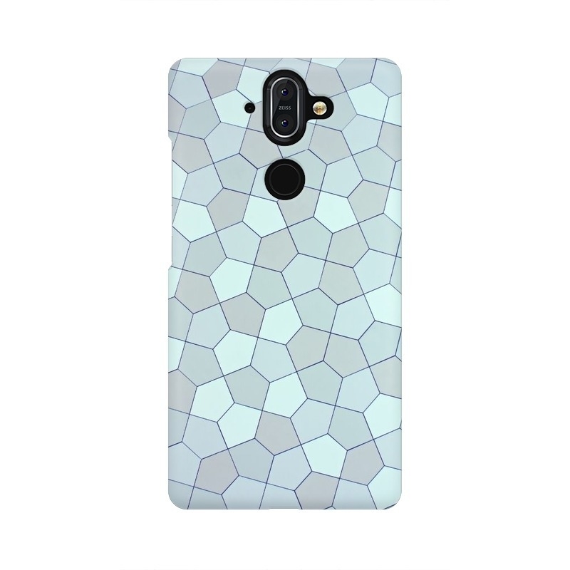 Blue Pentagon Geometric Ornament Abstract Design Nokia Mobile Cover