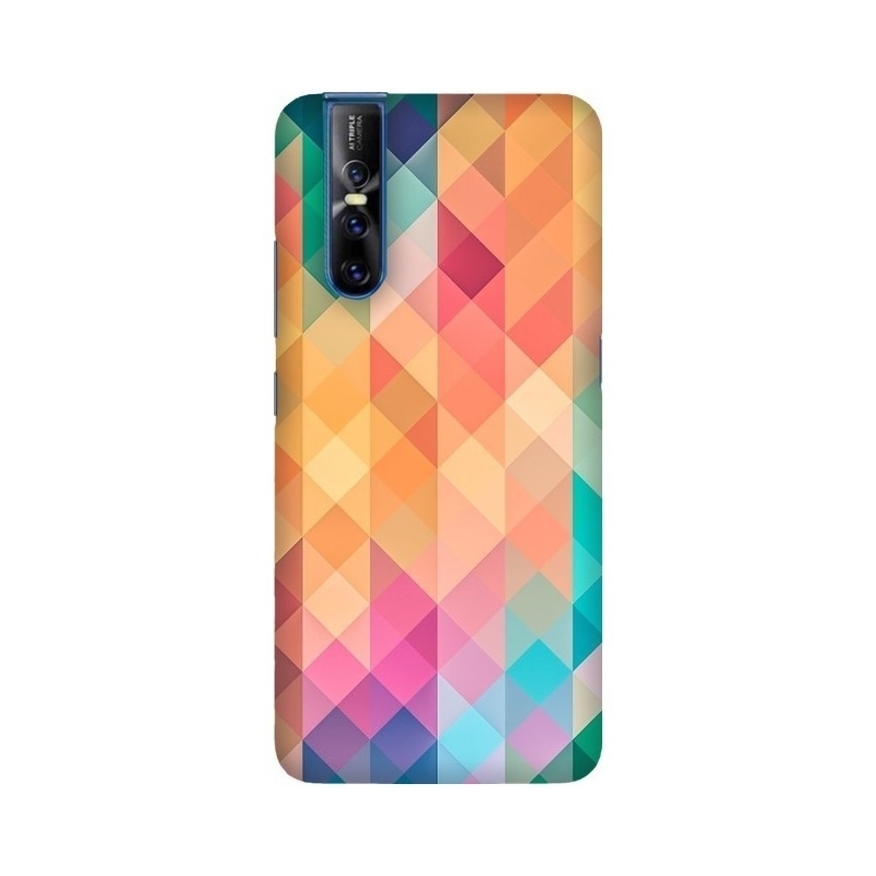 Texture Background Squares Abstract Design Vivo Mobile Cover