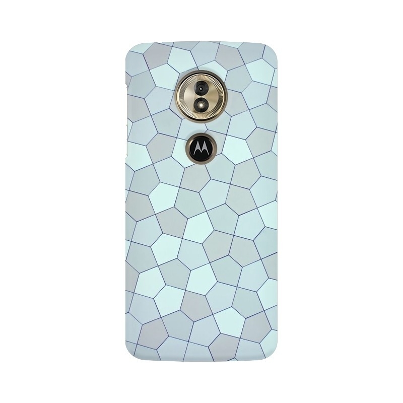 Blue Pentagon Geometric Ornament Abstract Design Motorola Mobile Cover