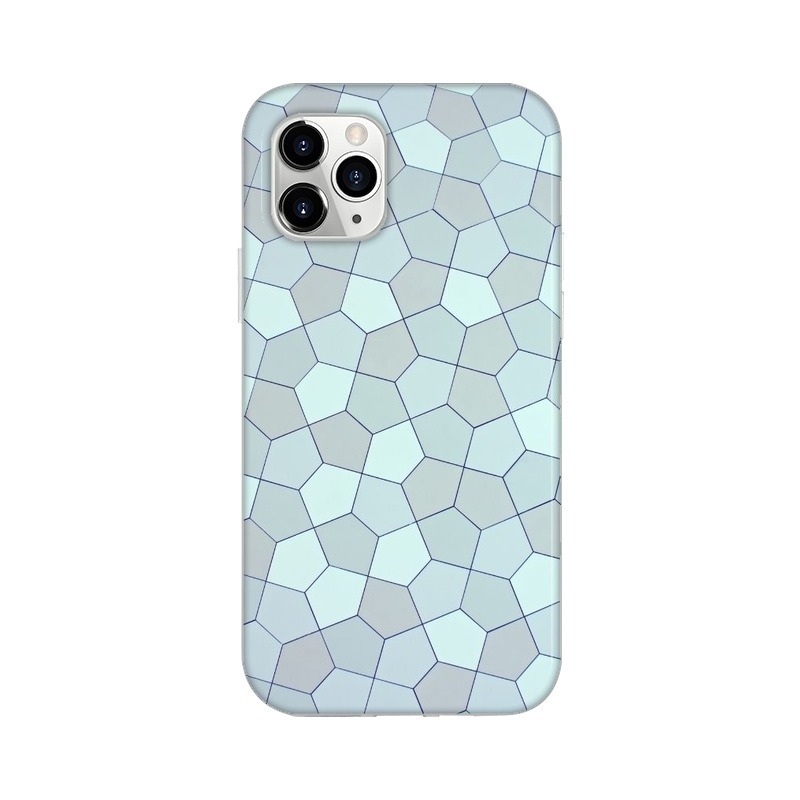 Blue Pentagon Geometric Ornament Abstract Design Apple Mobile Cover
