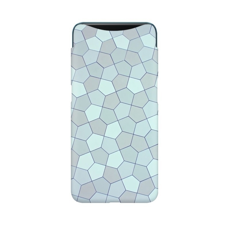 Blue Pentagon Geometric Ornament Abstract Design Oppo Mobile Cover