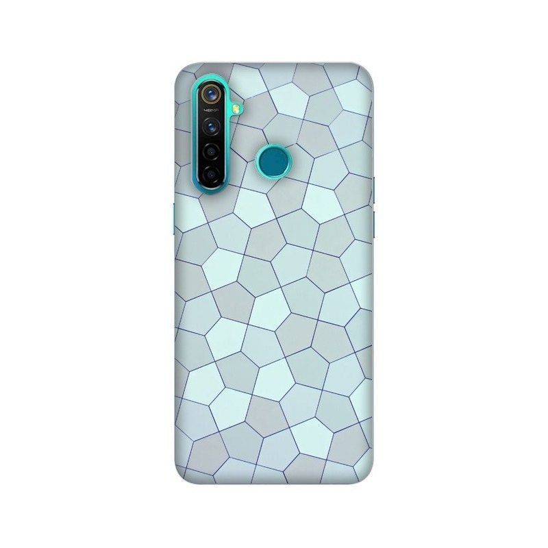 Blue Pentagon Geometric Ornament Abstract Design Realme Mobile Cover