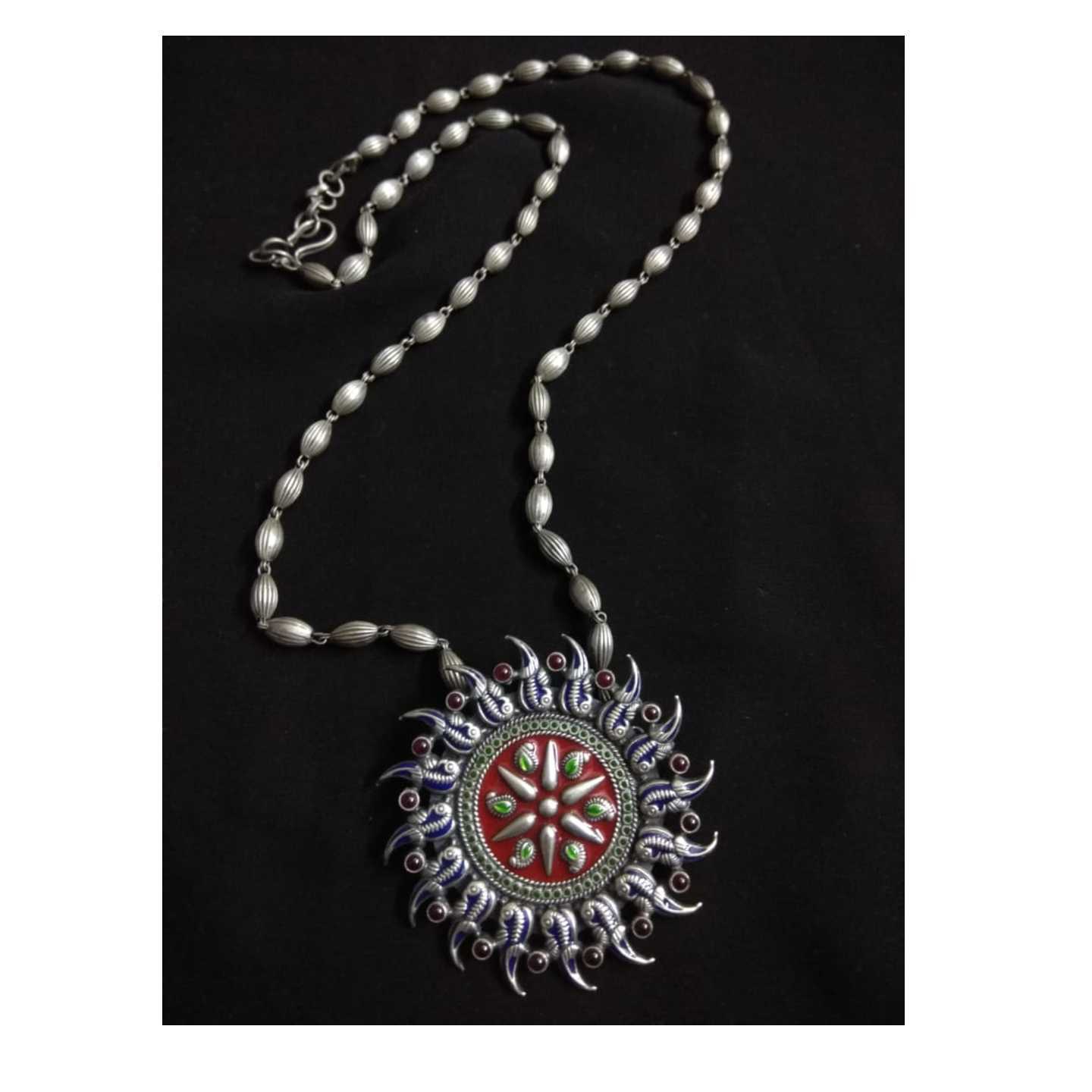 ETHNIC SILVER NECKLACE-SN220