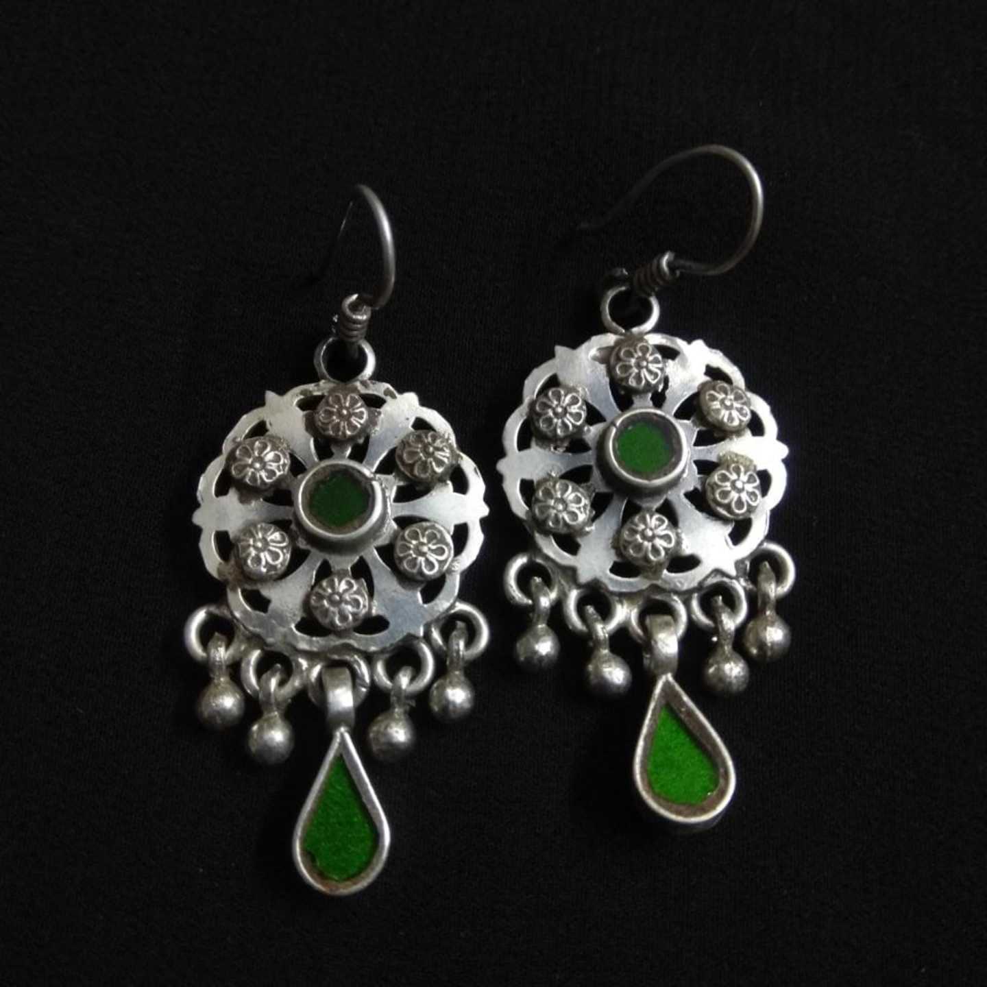 SILVER GLASS EARRING-SE2205