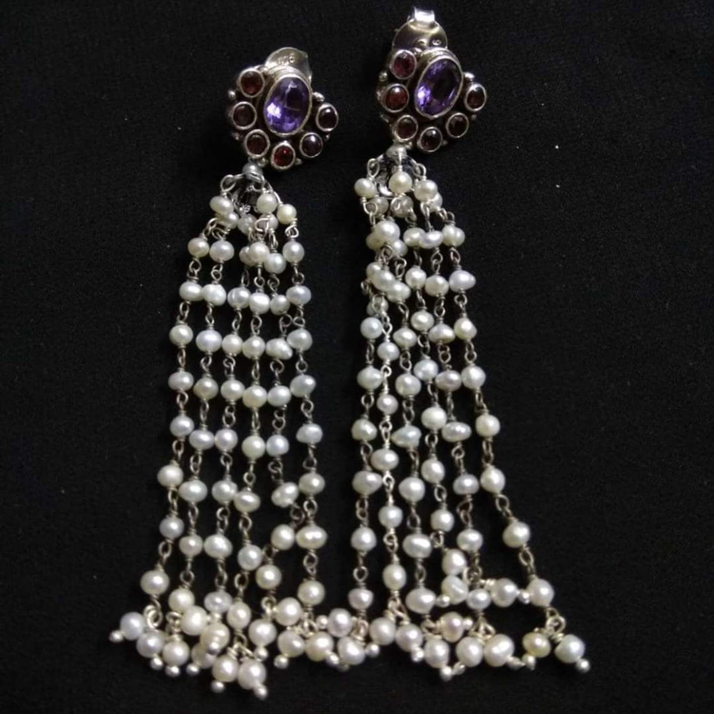 PEARL SILVER EARRING