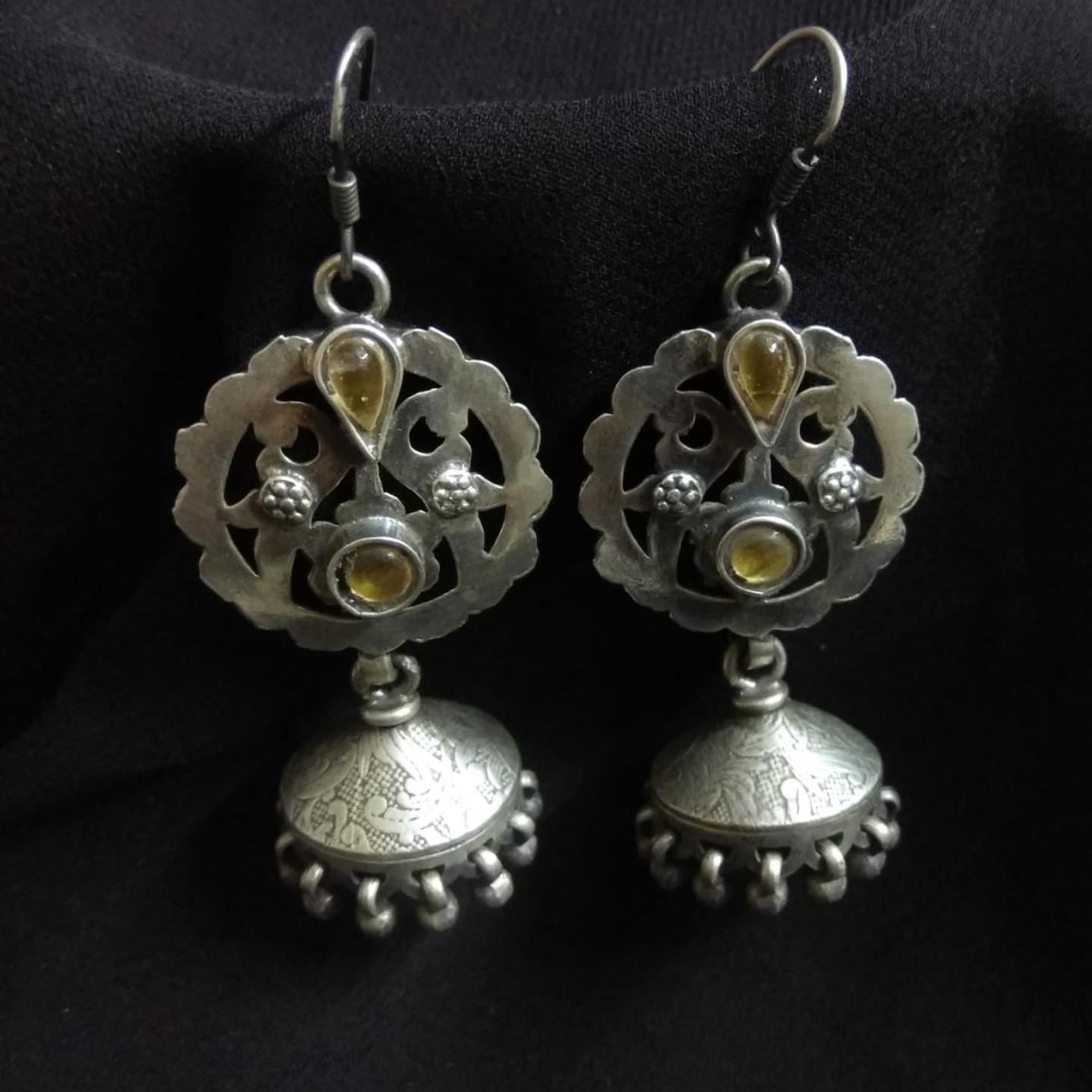 SILVER GLASS EARRING-SE2206