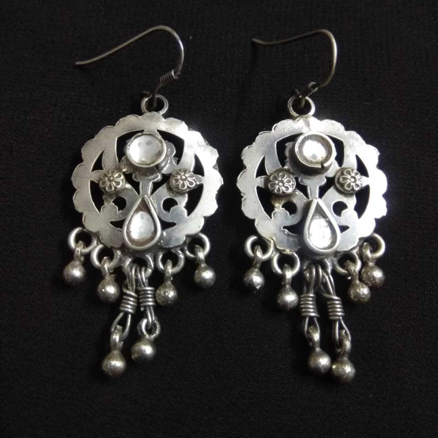 SILVER GLASS EARRING-SE2202