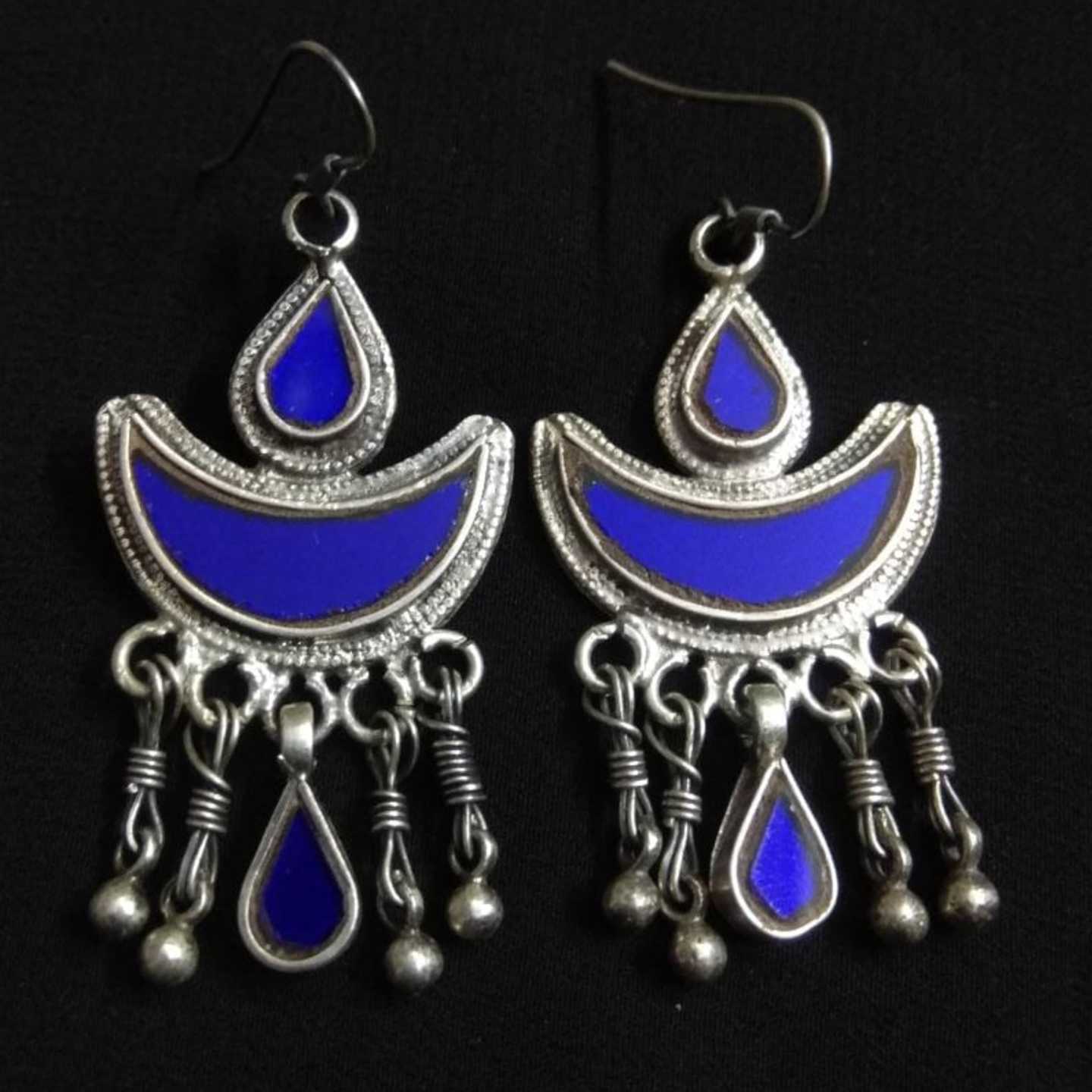  SILVER GLASS EARRING-SE22032