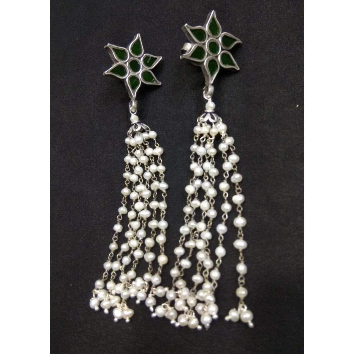 FRESH WATER PEARLS SILVER EARRING