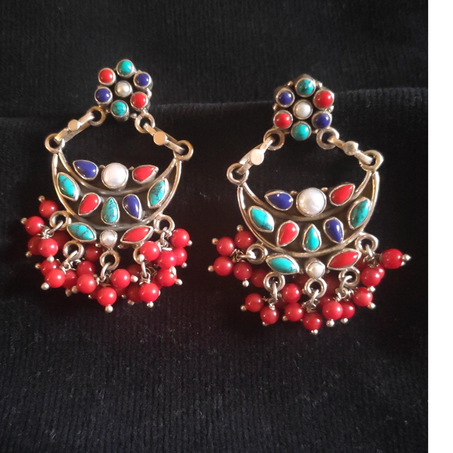 SEMI PRECIOUS SILVER EARRING-SE42078