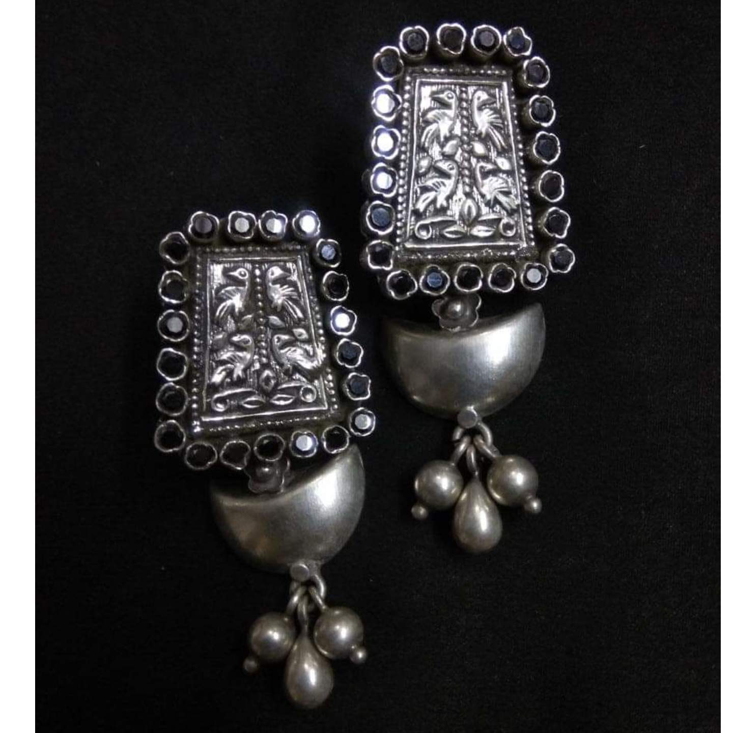 SEMI PRECIOUS STONES SILVER EARRING-SE520