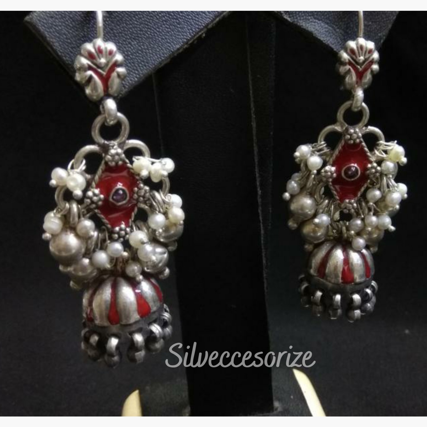 ETHNIC SILVER EARRING-SE121177