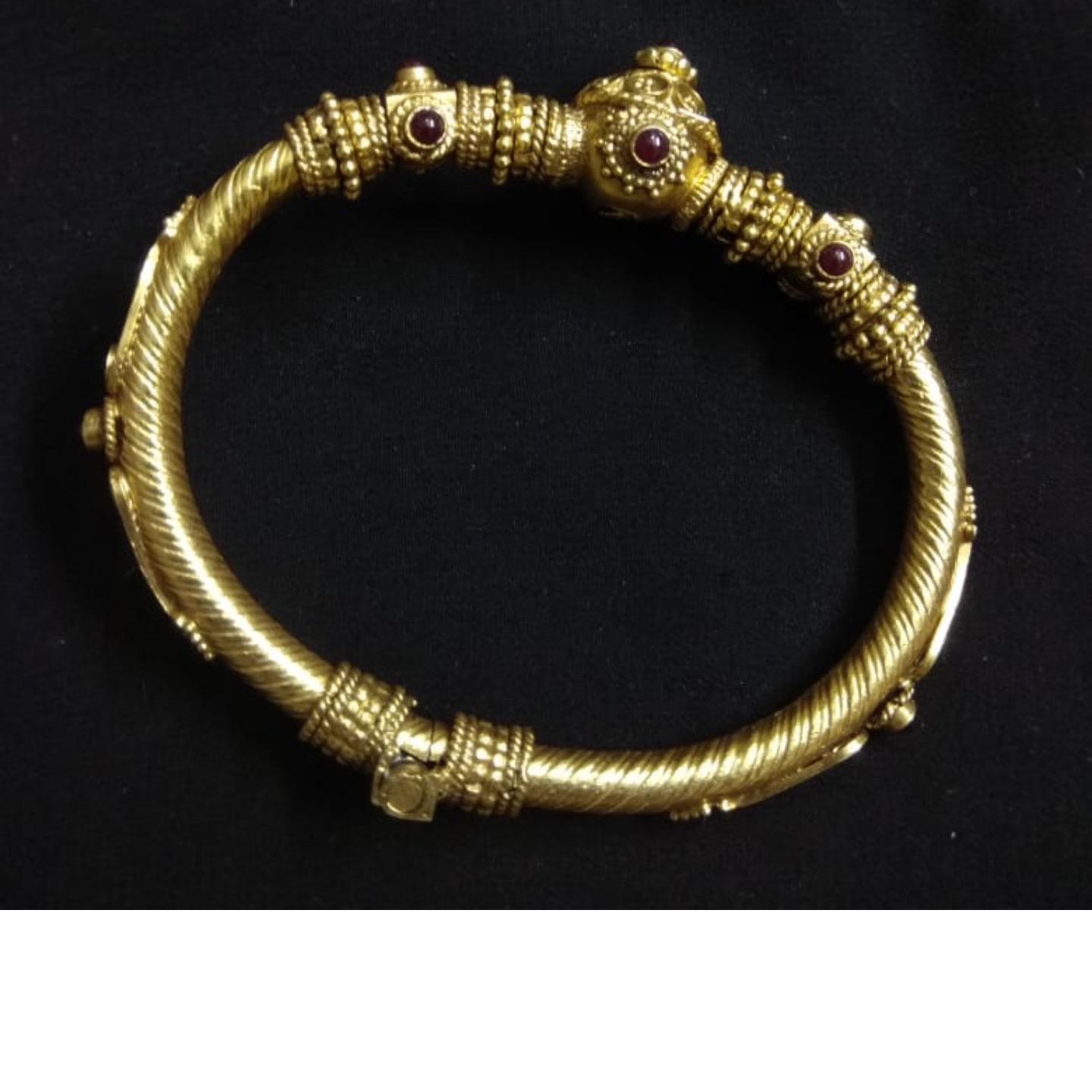 GOLD PLATED SILVER BANGLE-SB42011