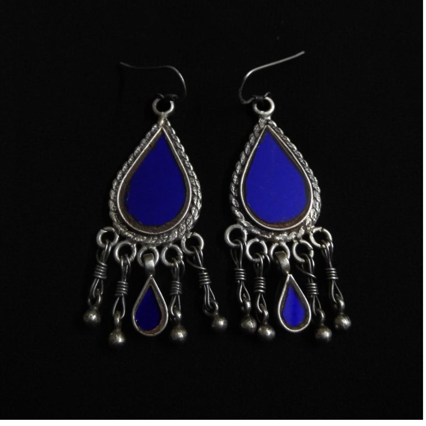 SILVER GLASS EARRING-SE2204