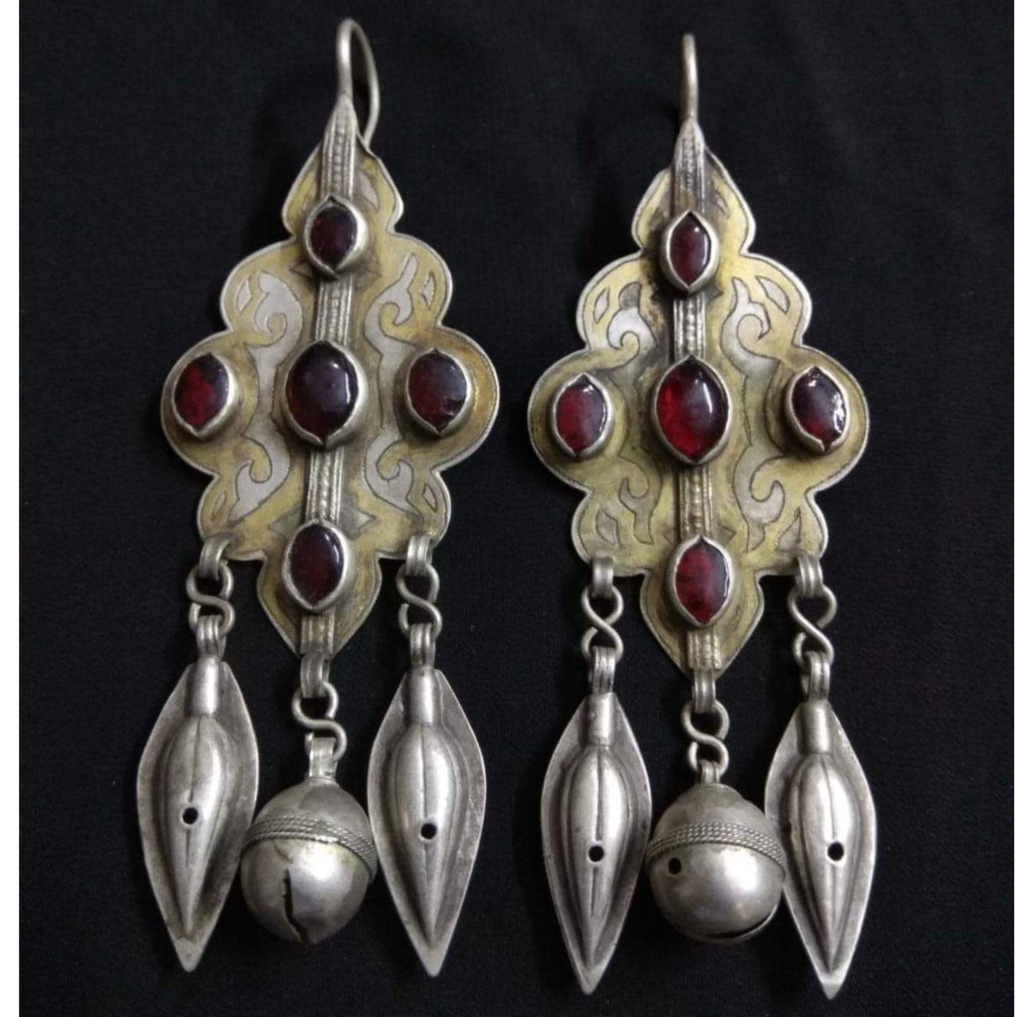 REAL GEMSTONES SILVER EARRING