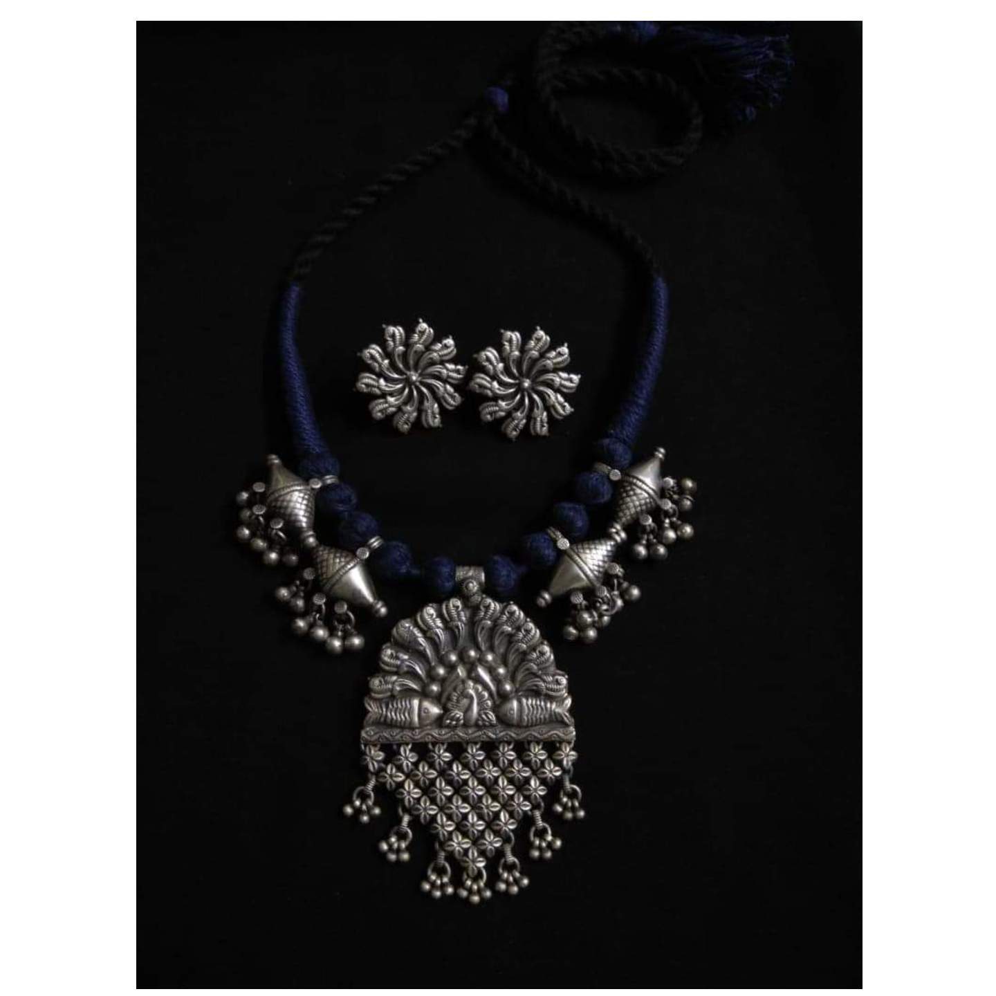 ETHNIC SILVER NECKLACE SET-SN520