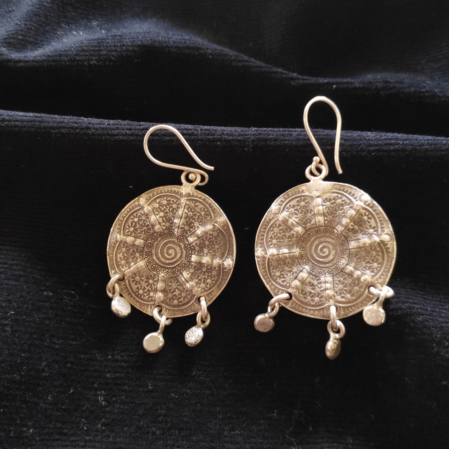 925 HALLMARK FUSION SILVER EARRING.WEIGHT-10.8 GRAMS.