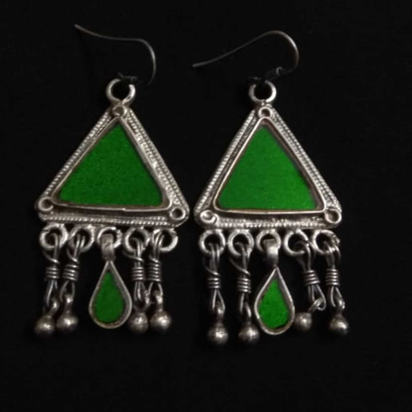 SILVER GLASS EARRING-SE2203