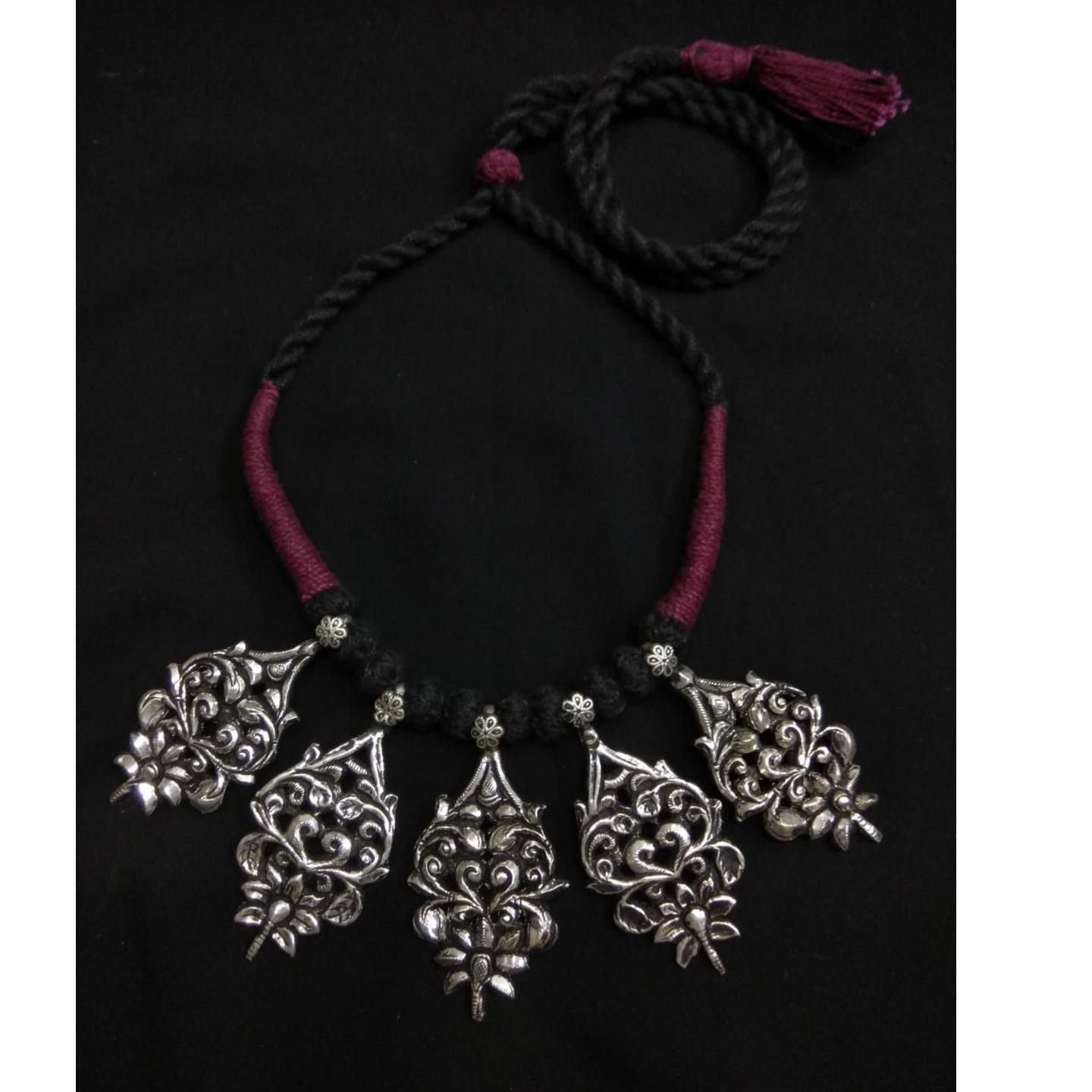 ETHNIC SILVER NECKLACE-SN220