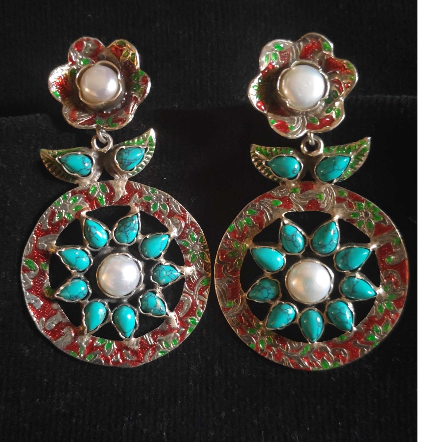 REAL GEMSTONE SILVER EARRING-SE42073