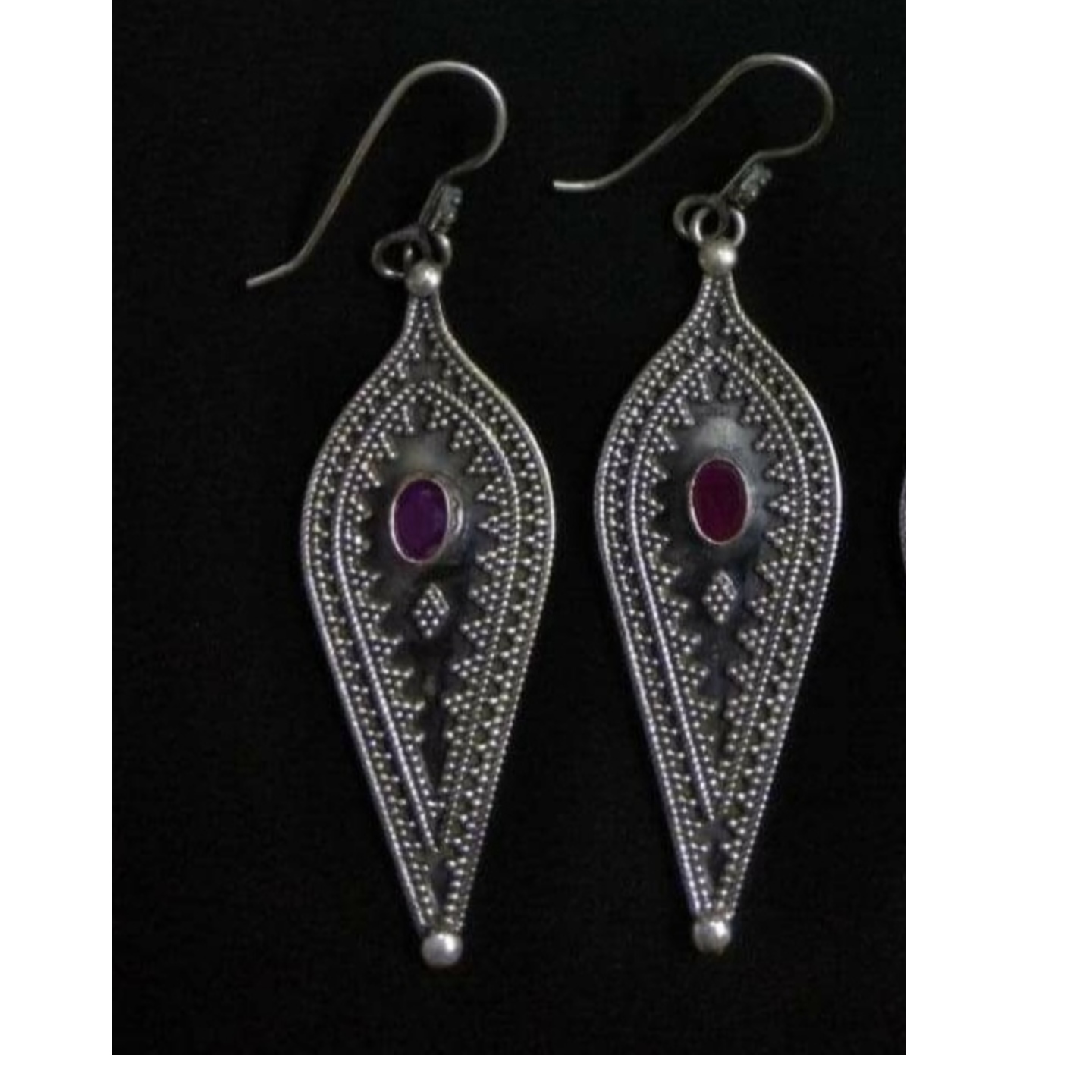 INTRICATE RAWA WORK SILVER EARRING-SE520132