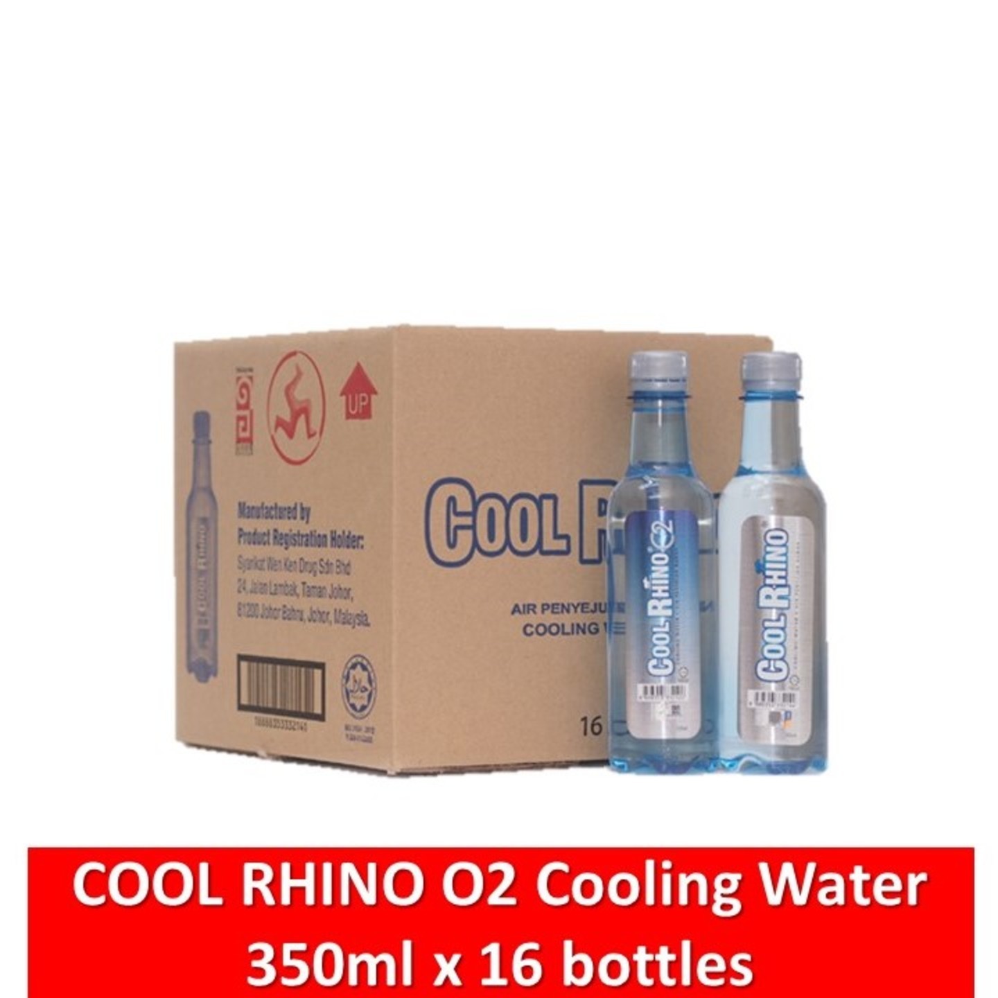CARTON COOL RHINO O2 COOLING WATER 350ML x 16