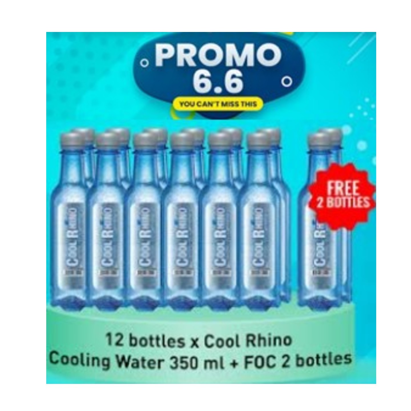 PACKAGE 5 COOL RHINO COOLING WATER 350ML x 12 + FOC COOL RHINO COOLING WATER 350ML x 2