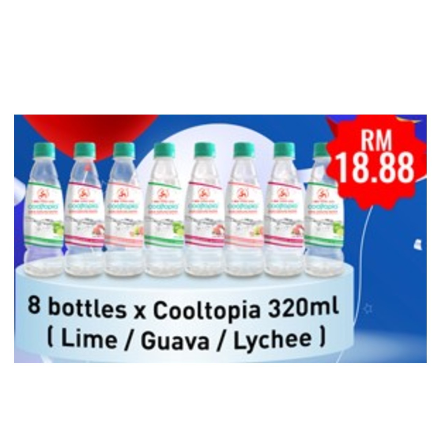PACKAGE 4: COOLTOPIA COOLING WATER - GUAVA 320ML X 8 