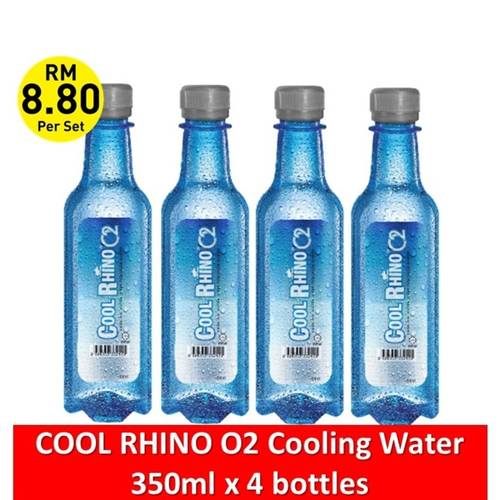 CNY SALE COOL RHINO O2 COOLING WATER 350ML x 4