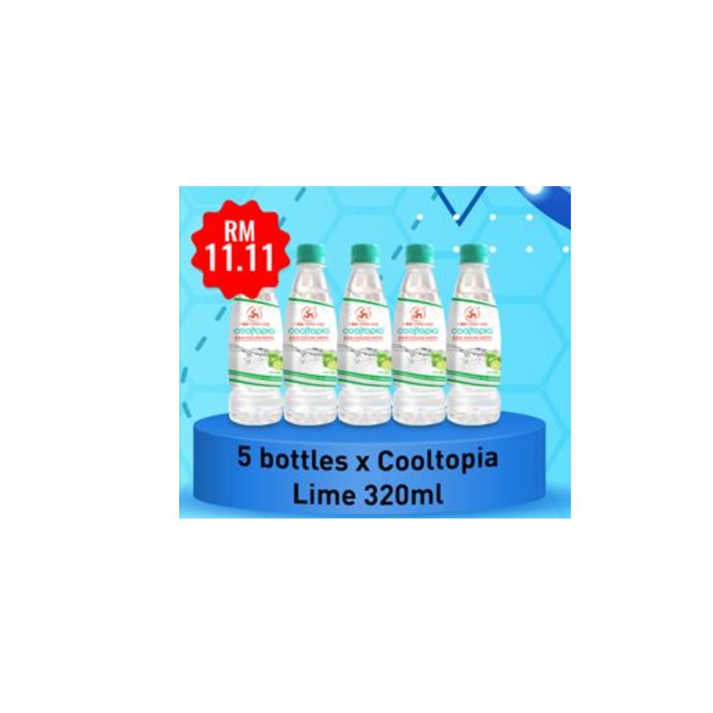 PACKAGE 4: COOLTOPIA COOLING WATER - LIME 320ML X 5