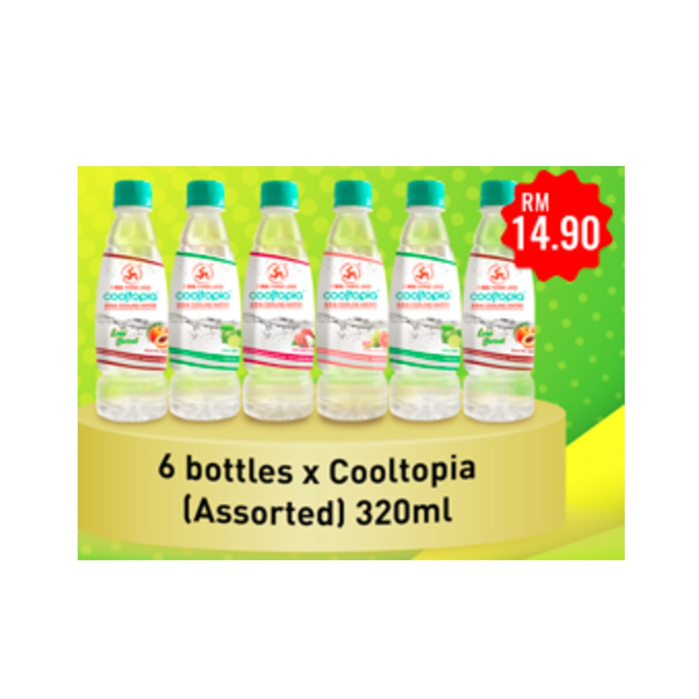 PACKAGE 4: COOLTOPIA COOLING WATER - ASSORTED - MIX FLAVOUR - 320ML X 6