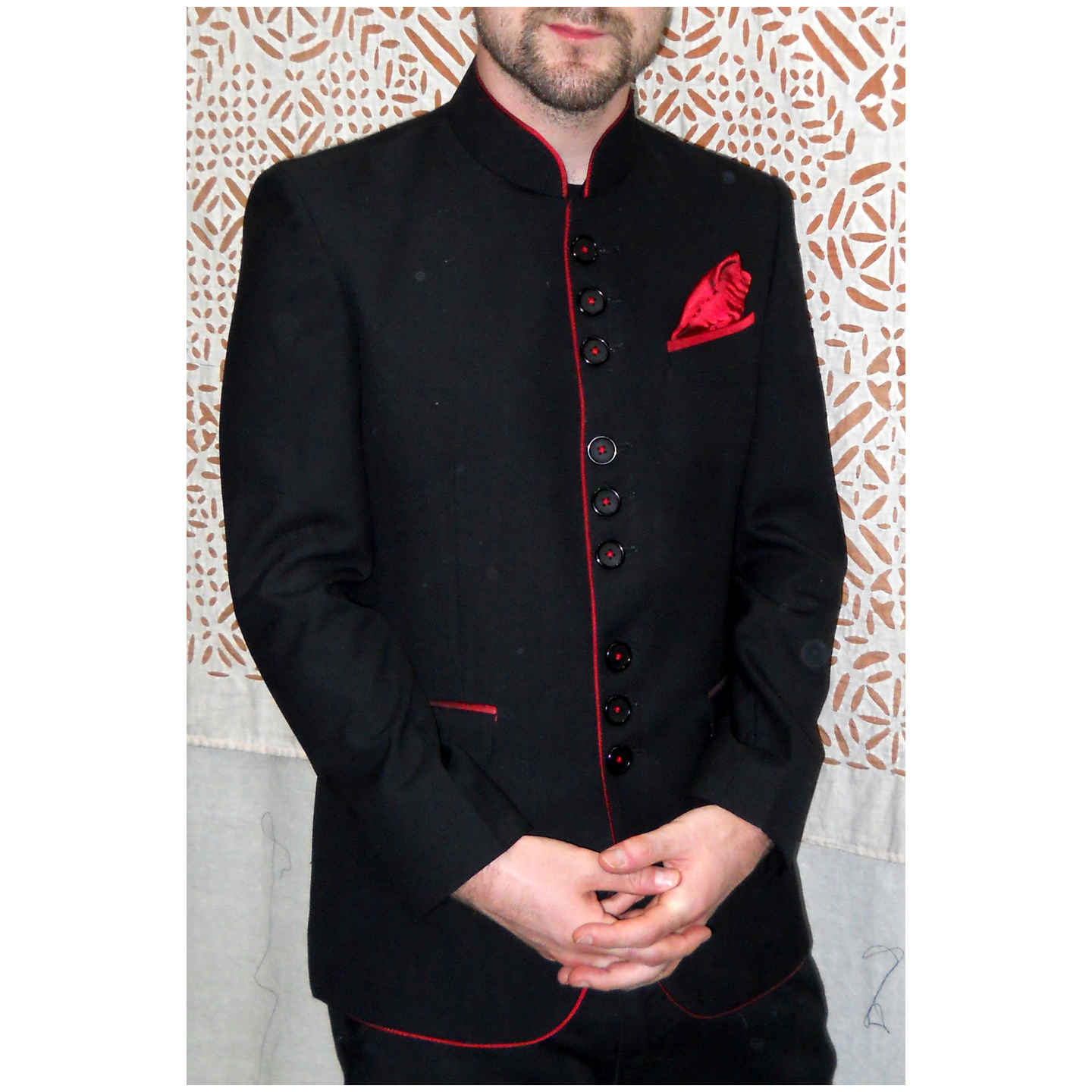 Black Jodhpuri with Red border