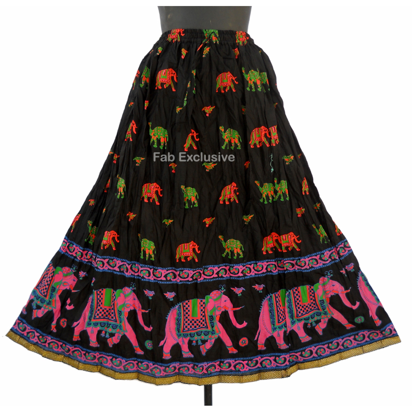 rajasthani handprinted skirt