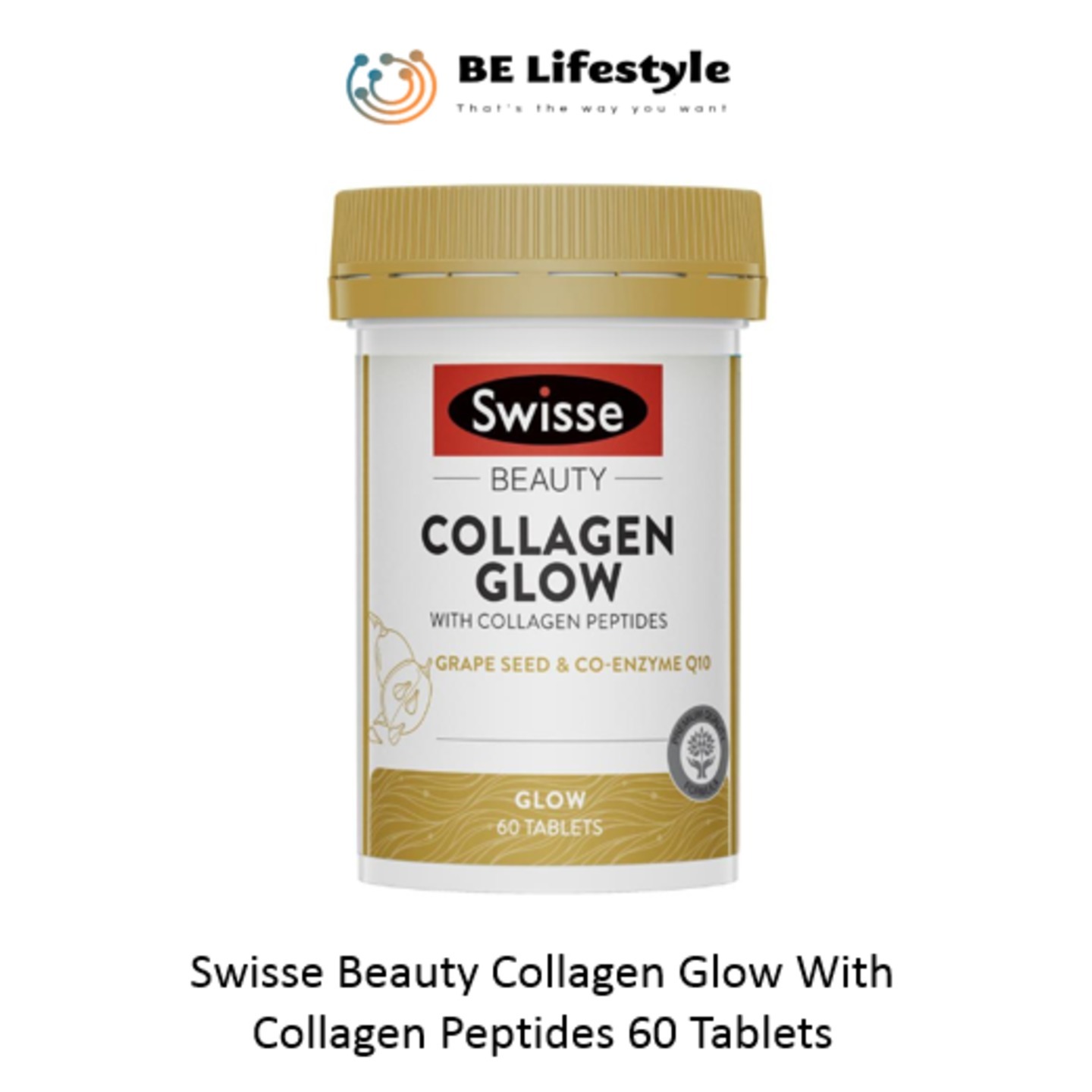Swisse Beauty Collagen Glow With Collagen Peptides 60 Tablets