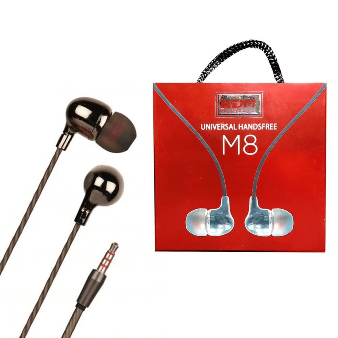 KDM M8 EARPHONE PACK OF 1 Wired Headset  Grey, In the Ear