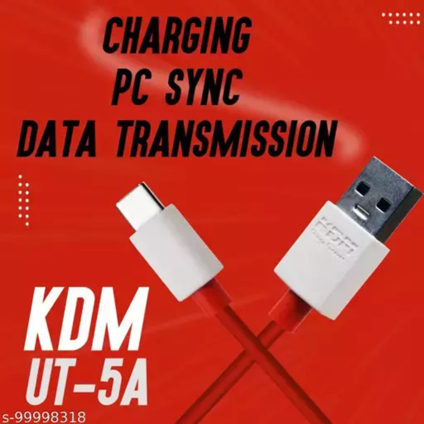 KDM UT-5A  25W 5A Quick Charging Type C Data Cable