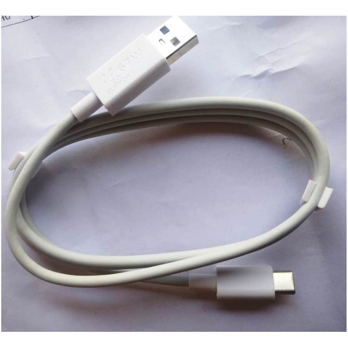 Quick-charge USB to Type C Cable 67W Fast Charging loose (without packing)