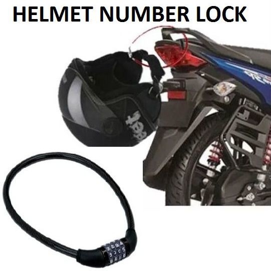 JonPrix  Cable Type Helmet Lock - Resettable Number Lock