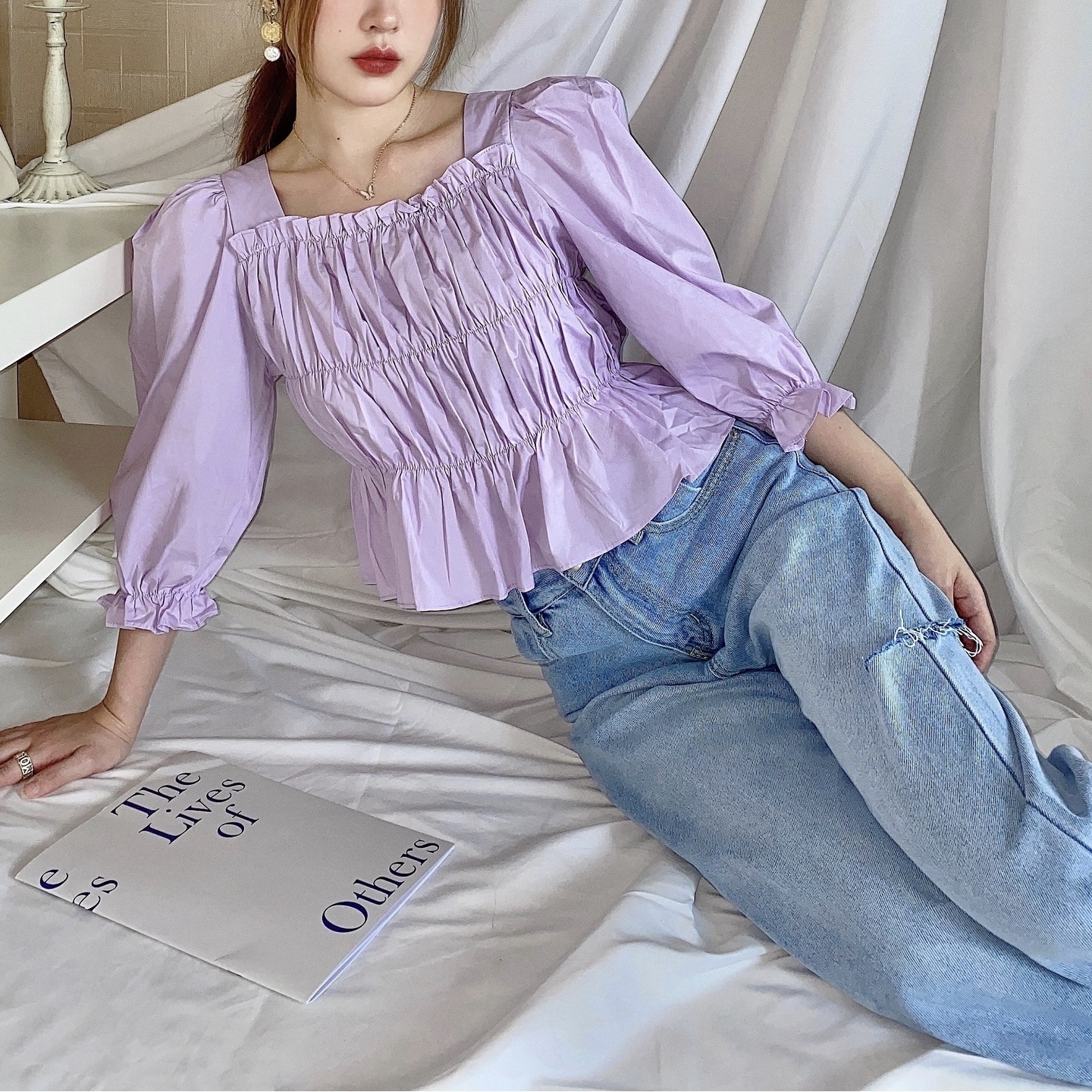 PASTEL PURPLE BUBBLE TOP