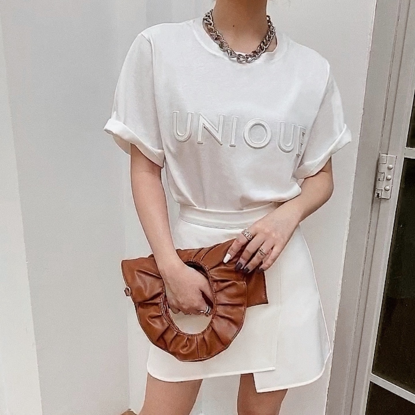 3D Leather Embossed Premium T-shirt