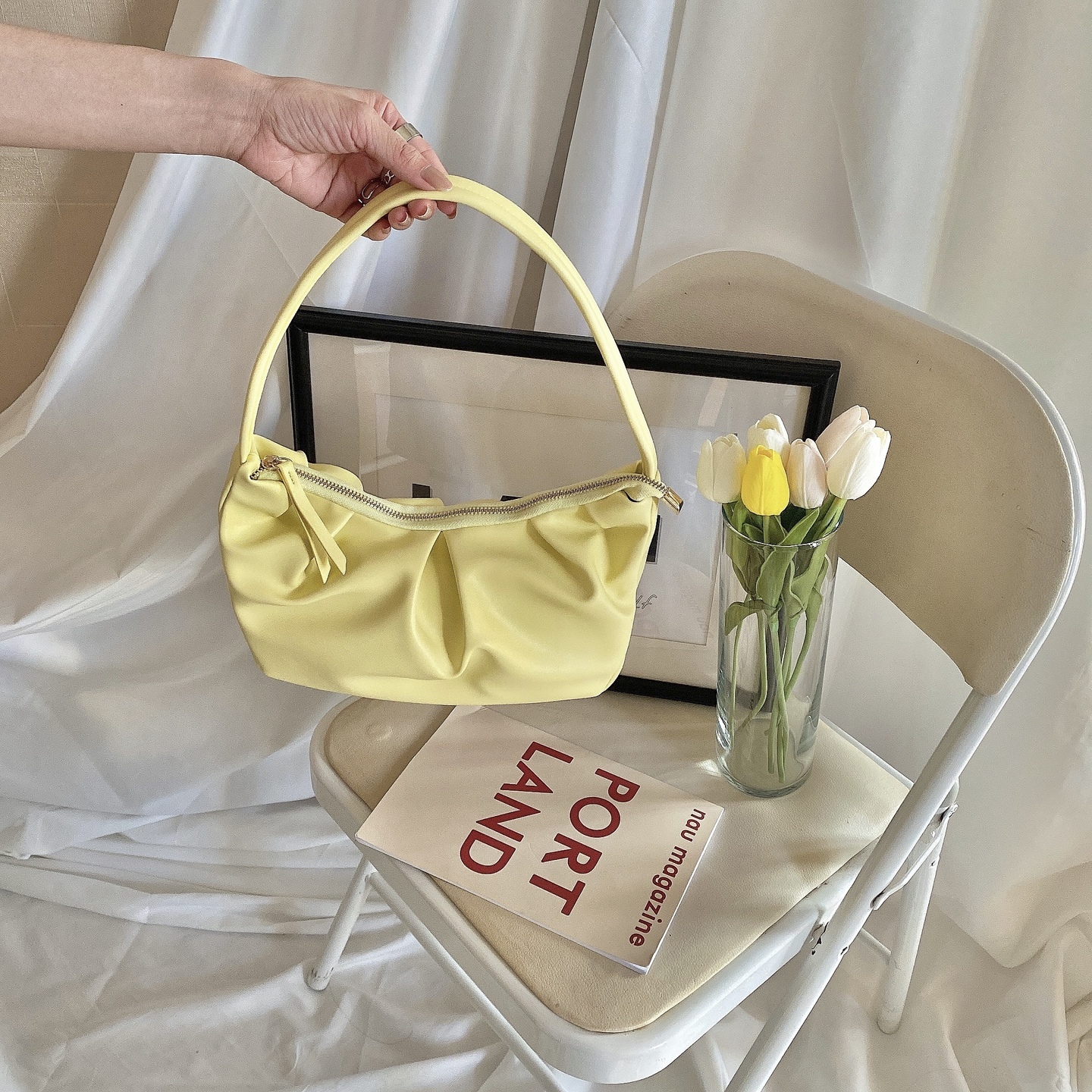 CUSTARD SHOULDER BAG - YELLOW