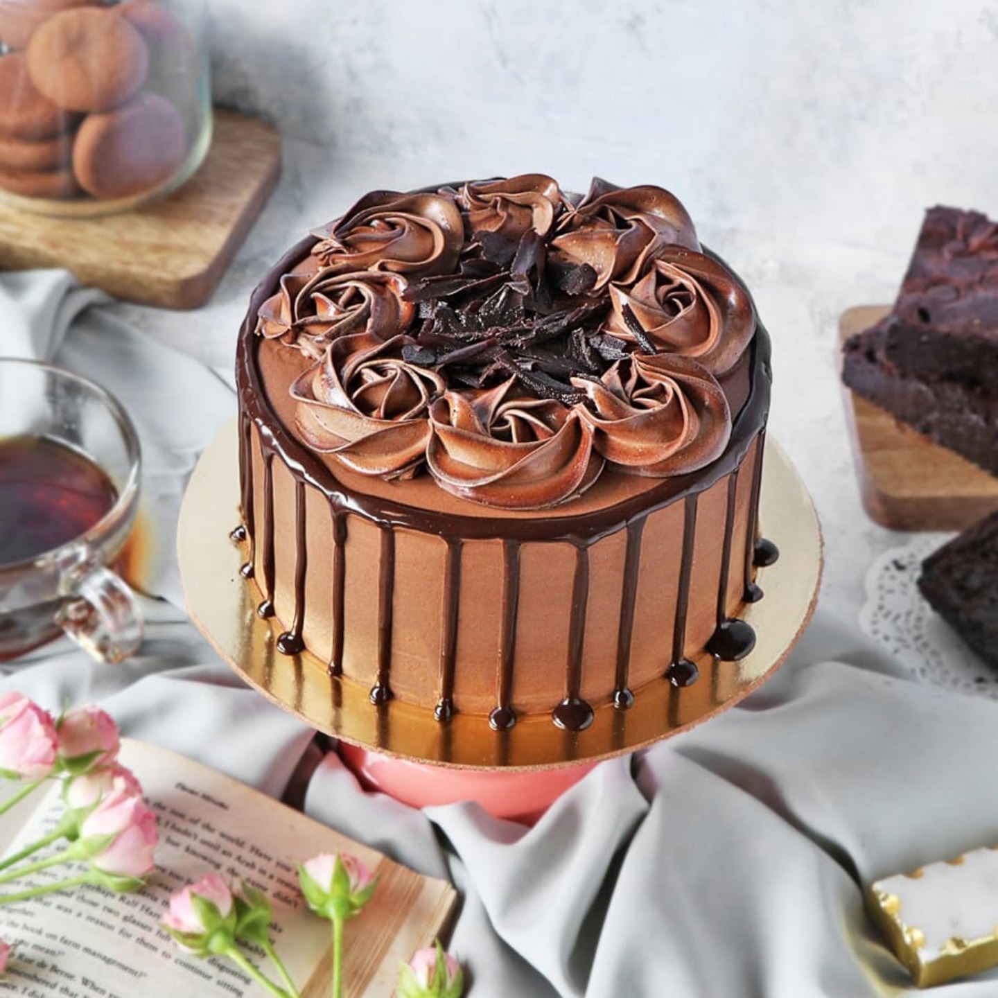 Belgian Dark Chocolate Ganache Cake