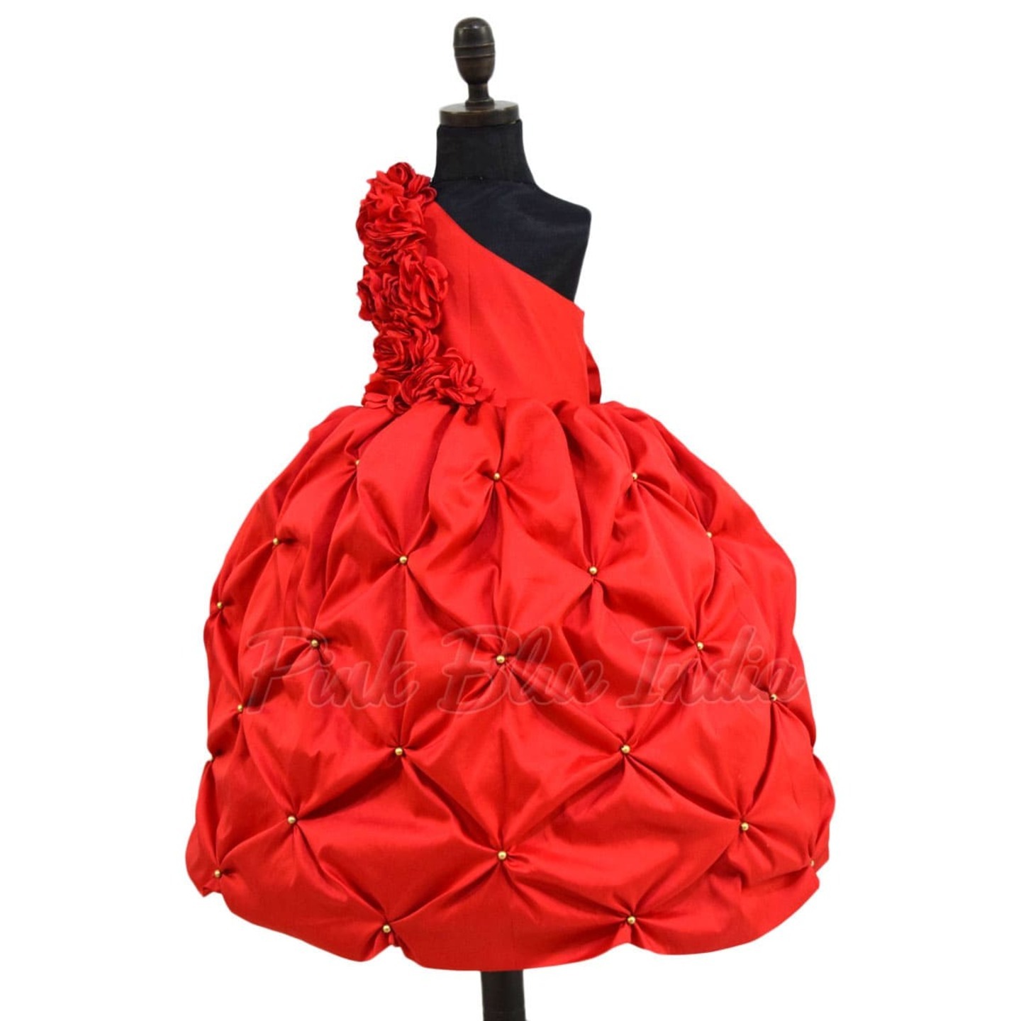 Baby Girl One Shoulder Ball Gown & Birthday Dress