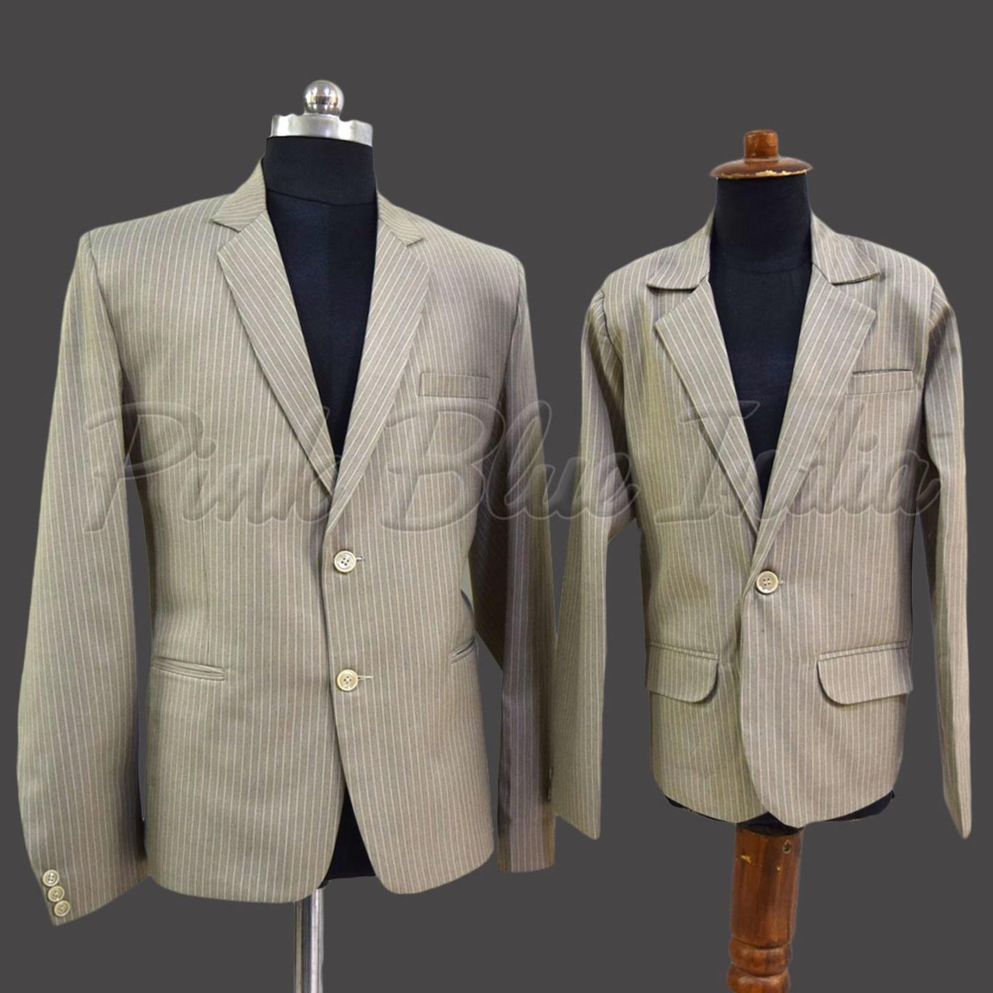 Buy Grey Matching Party Wear Blazers for Father and Son