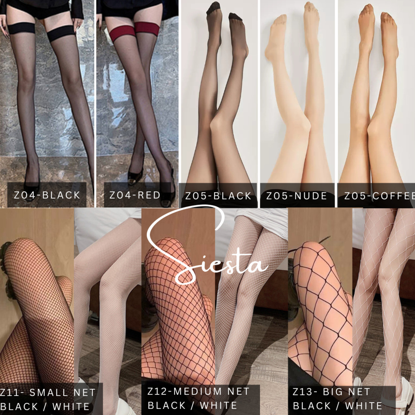 Siesta SG Multiple Designs Sexy Net Stockings