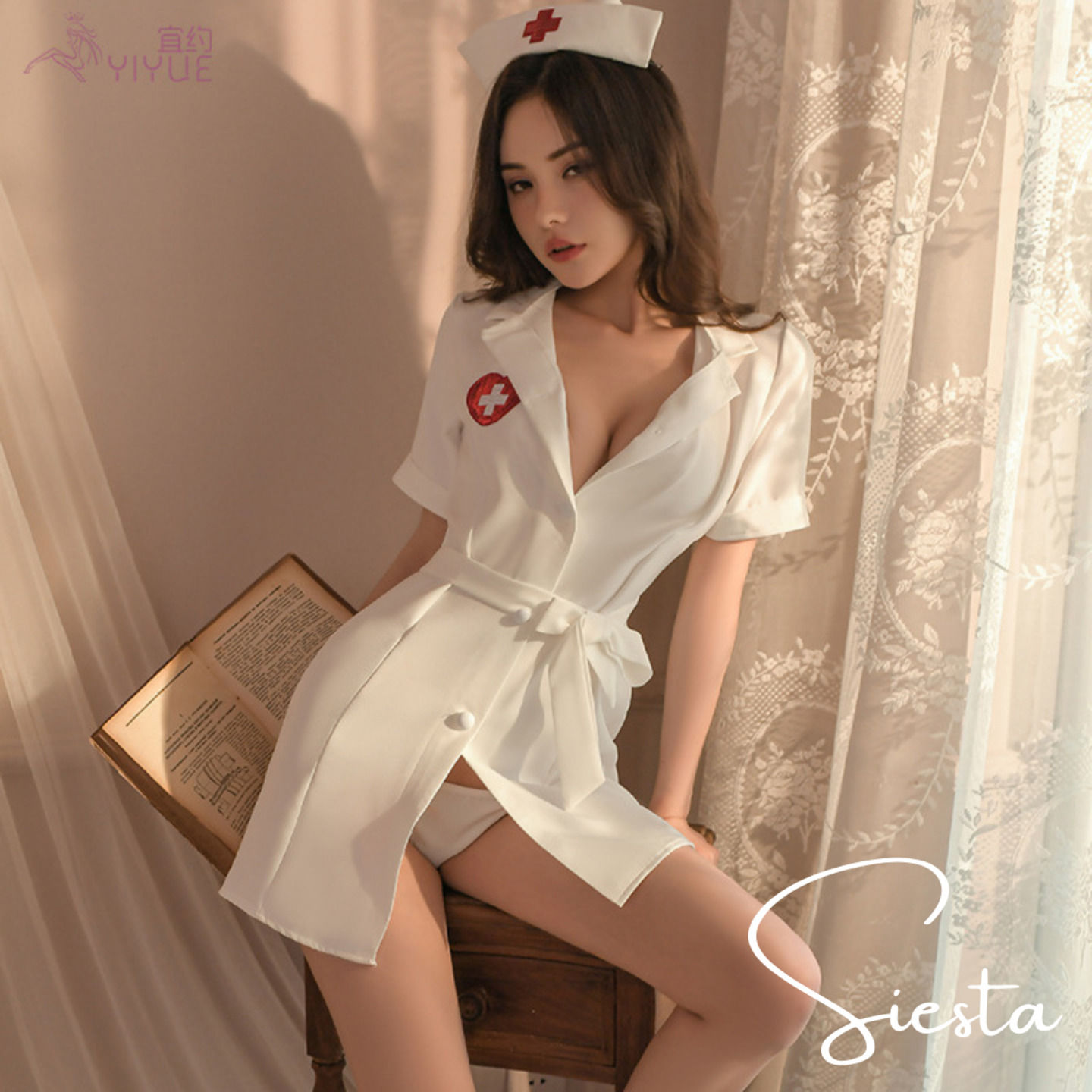 042 Sexy Nurse Erotic Dress Night Robe Sleepwear Hospital Cosplay Seductive Costume