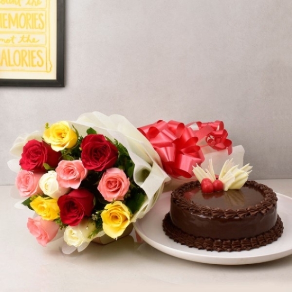 Flowers With Cake