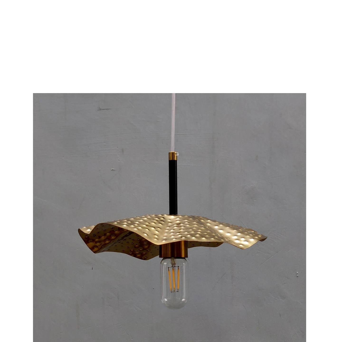 Gold Hammered Pendant Light